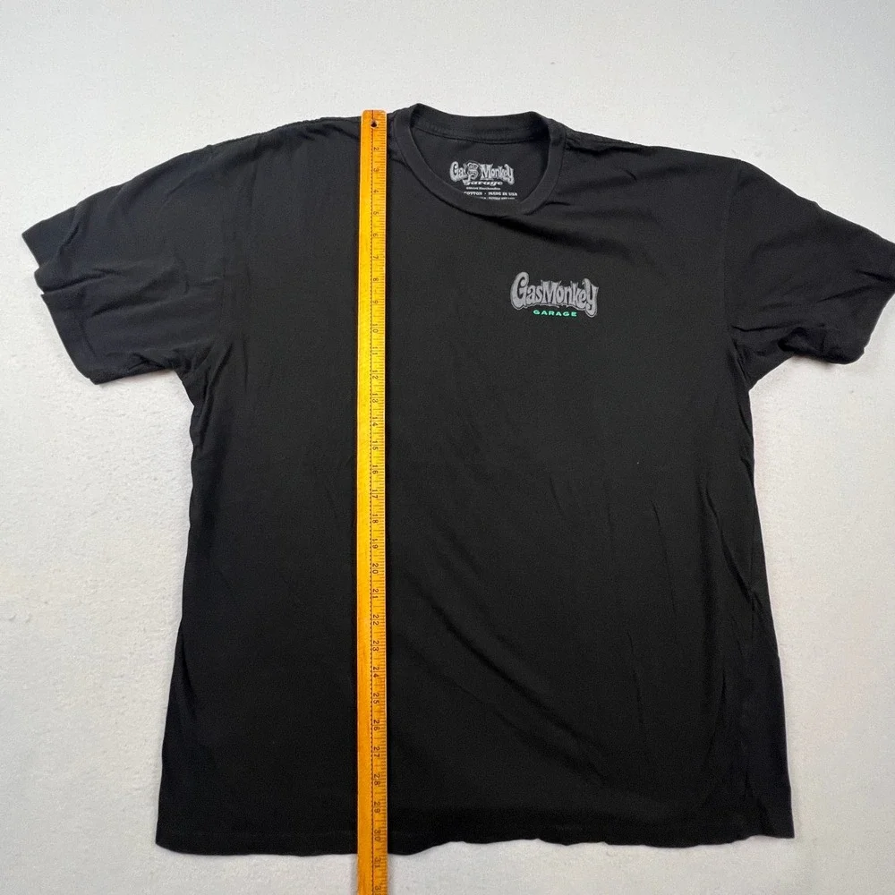 Gas Monkey Garage T-Shirt Mens 2XL Black Graphic Logo Crew Neck Fast N Loud Tee